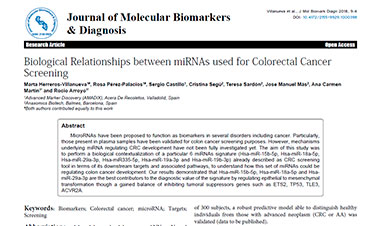 Biological Relationships between miRNAs used for Colorectal Cancer Screening
