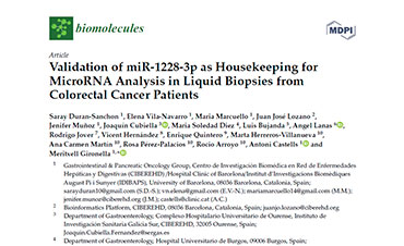 Validation of miR-1228-3p as Housekeeping for MicroRNA Analysis in Liquid Biopsies from Colorectal Cancer Patients
