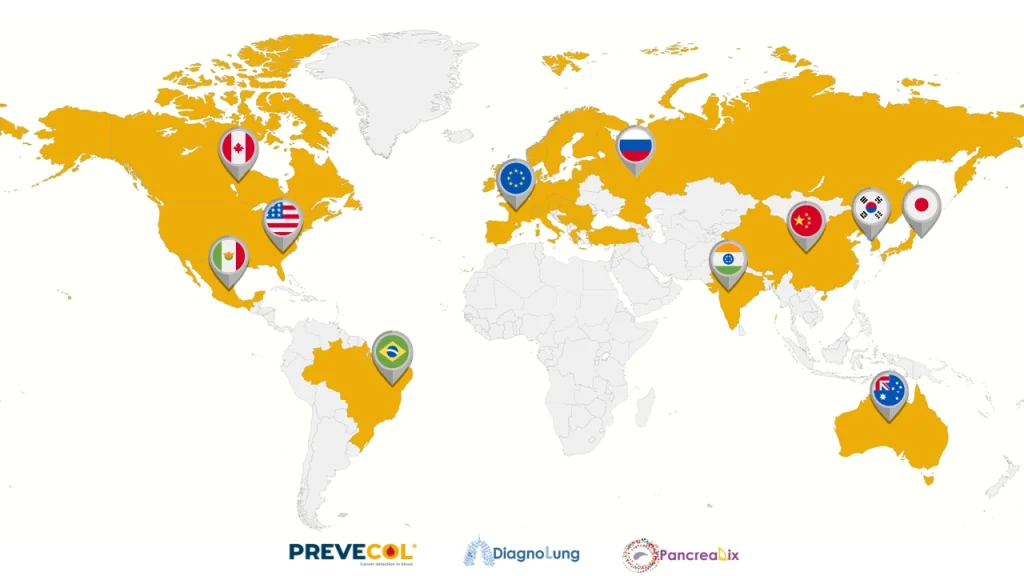 mapa mundial de patentes de AMADIX